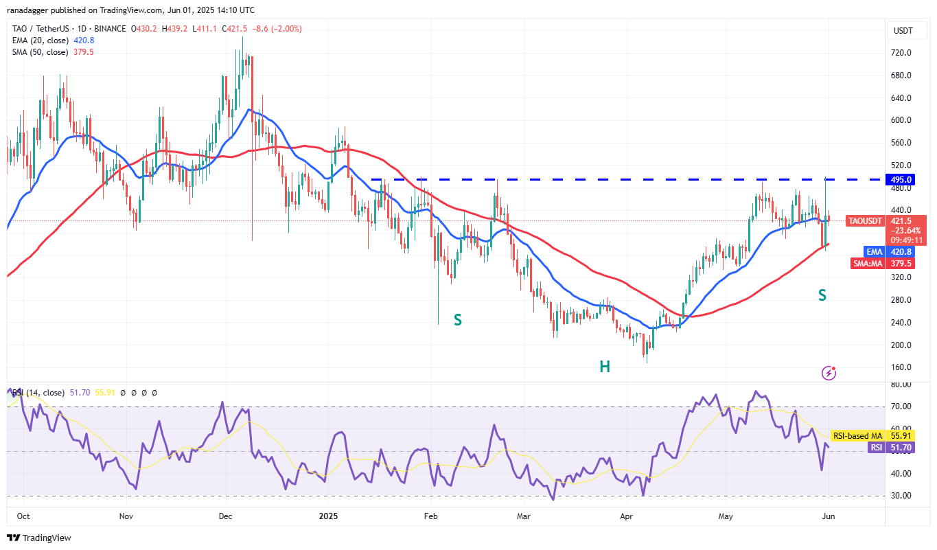 Biểu đồ TAO/USDT hàng ngày. Nguồn: Cointelegraph/TradingView