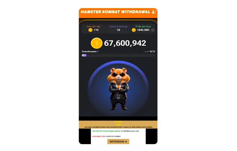 Dự án Hamster Kombat giả