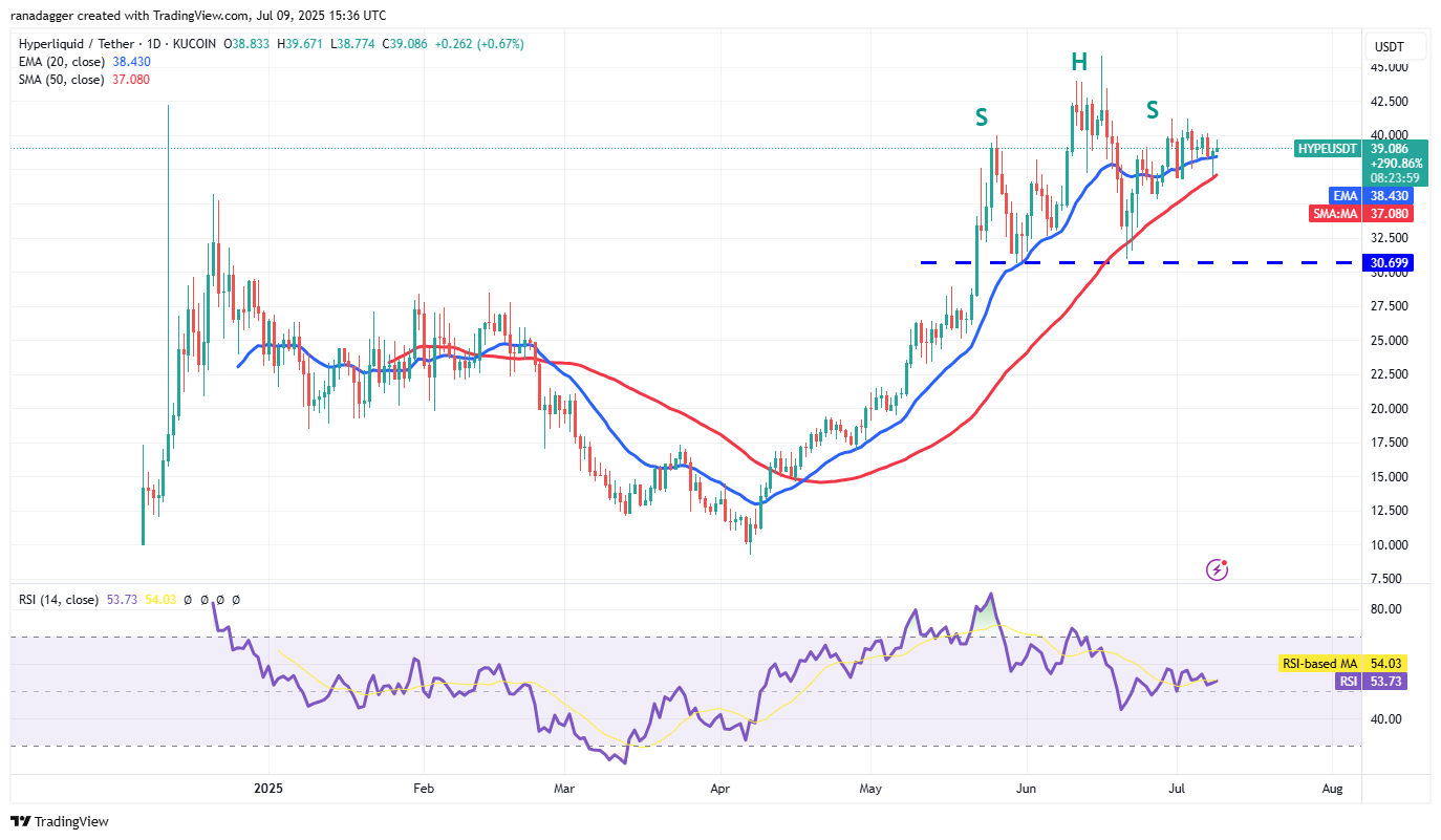 Biểu đồ hàng ngày HYPE/USDT. Nguồn: Cointelegraph/TradingView