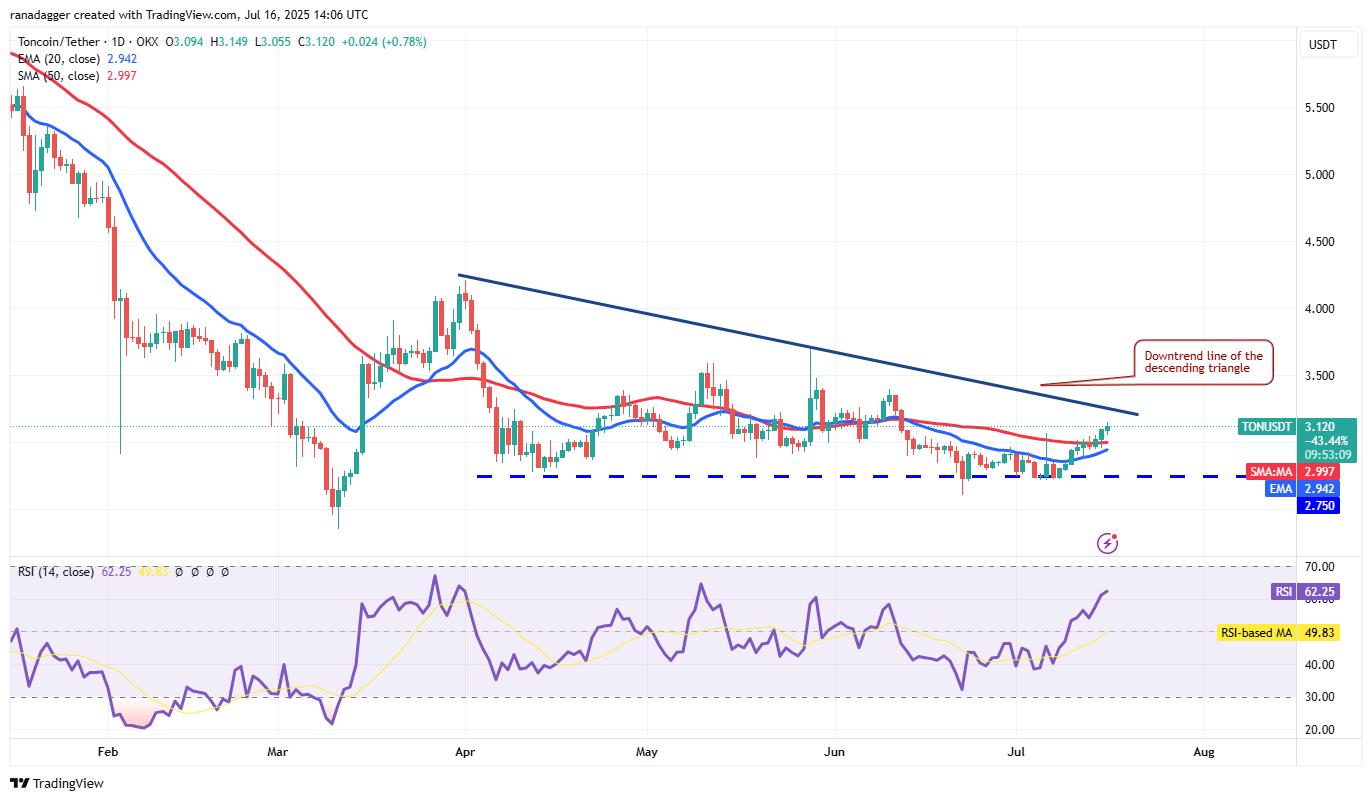 Biểu đồ hàng ngày TON/USDT. Nguồn: Cointelegraph/TradingView