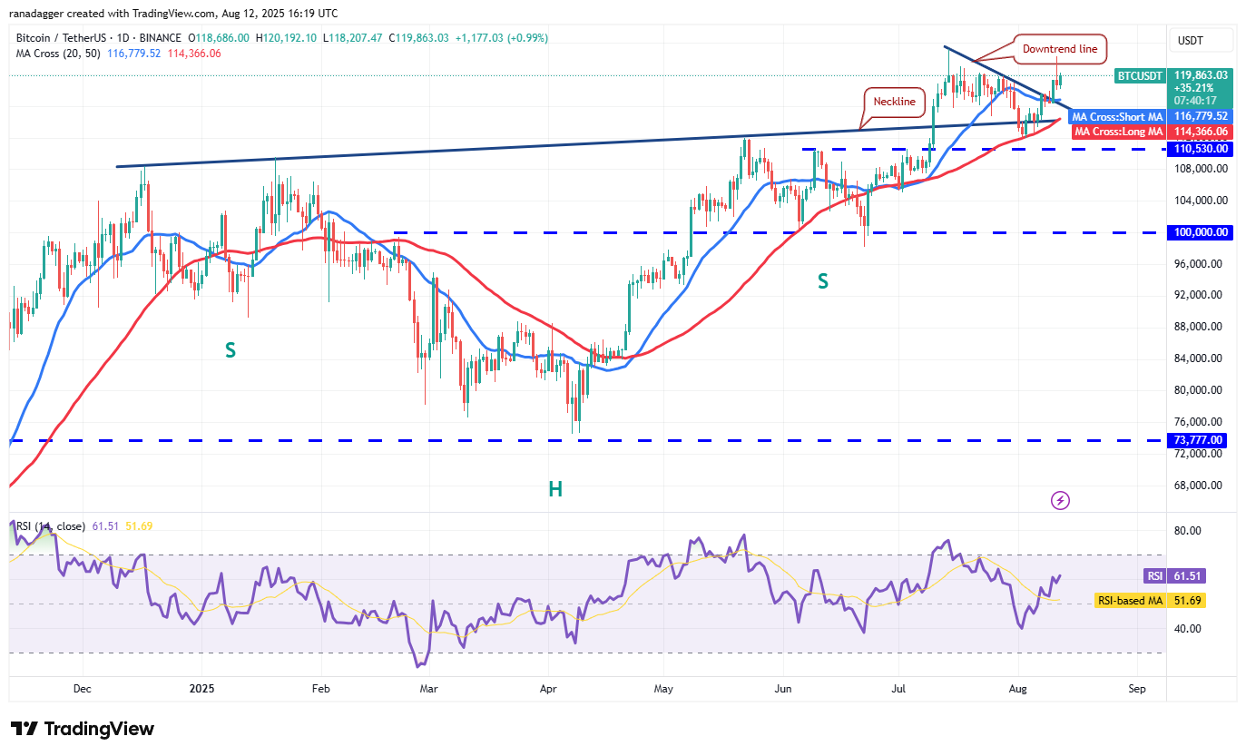 Biểu đồ hàng ngày của BTC/USDT. Nguồn: Cointelegraph/TradingView