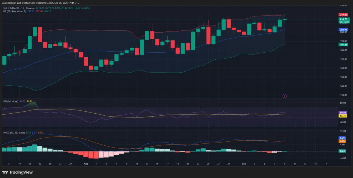 Biểu đồ SOL/USDT bởi Tradingview