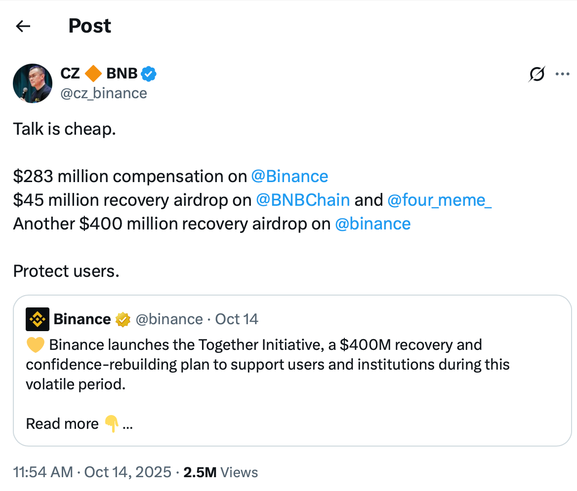Nguồn: CZ_binance