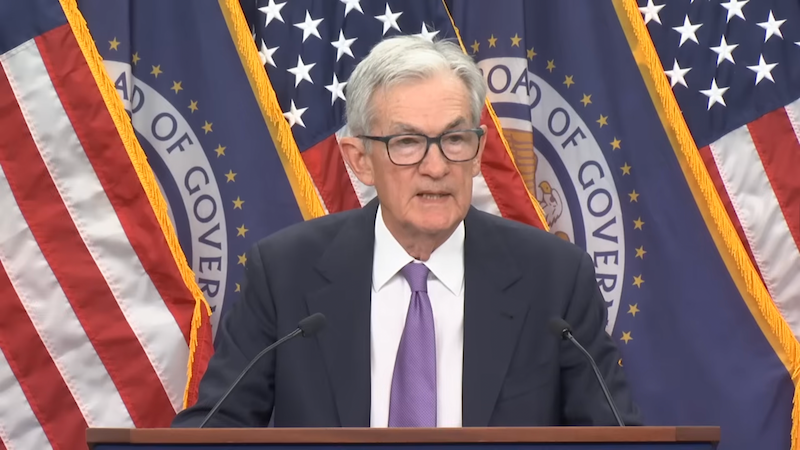 Chủ tịch Cục Dự trữ Liên bang Jerome Powell phát biểu trước giới truyền thông trong cuộc họp báo của FOMC hôm thứ Tư. Nguồn: Cục Dự trữ Liên bang