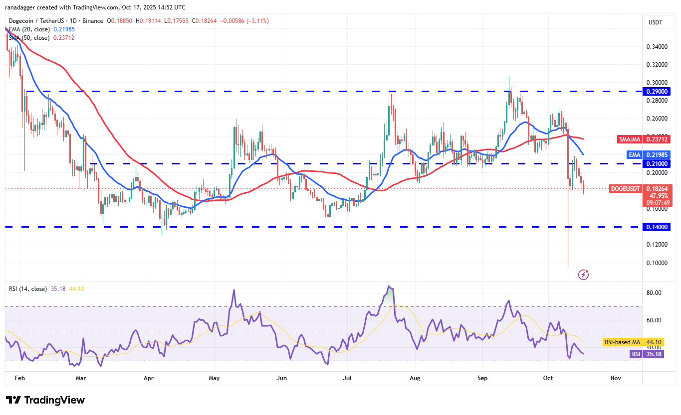 Biểu đồ hàng ngày DOGE/USDT