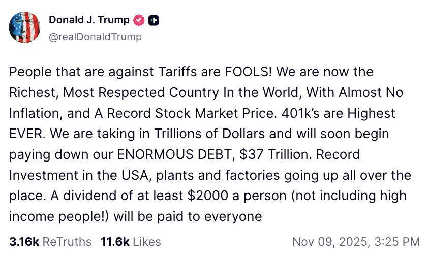 Nguồn: Truth Social